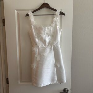 Elliatt Ivory Dress with Floral Details